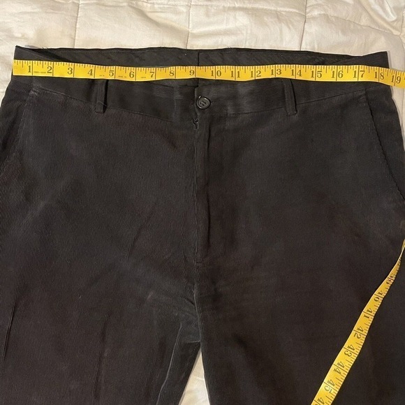 TASSO ELBA Mens Corduroy Dress Pants Sz 36 X 27 Trousers Straight Leg Na… - Picture 4 of 8